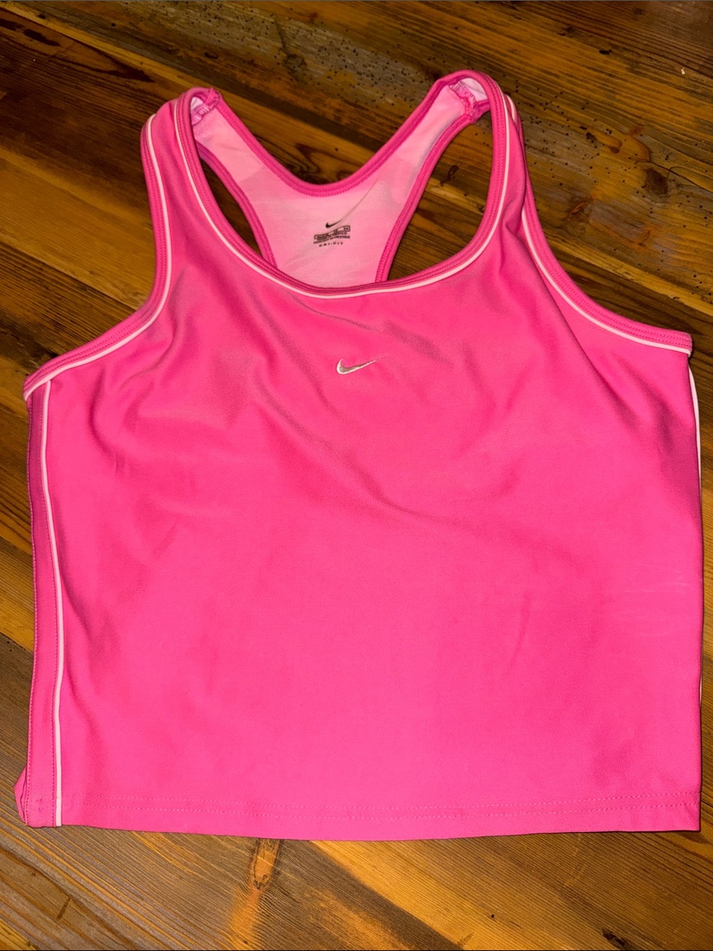 Nike Hot Pink Racerback Sports Tank with Contrast Trim